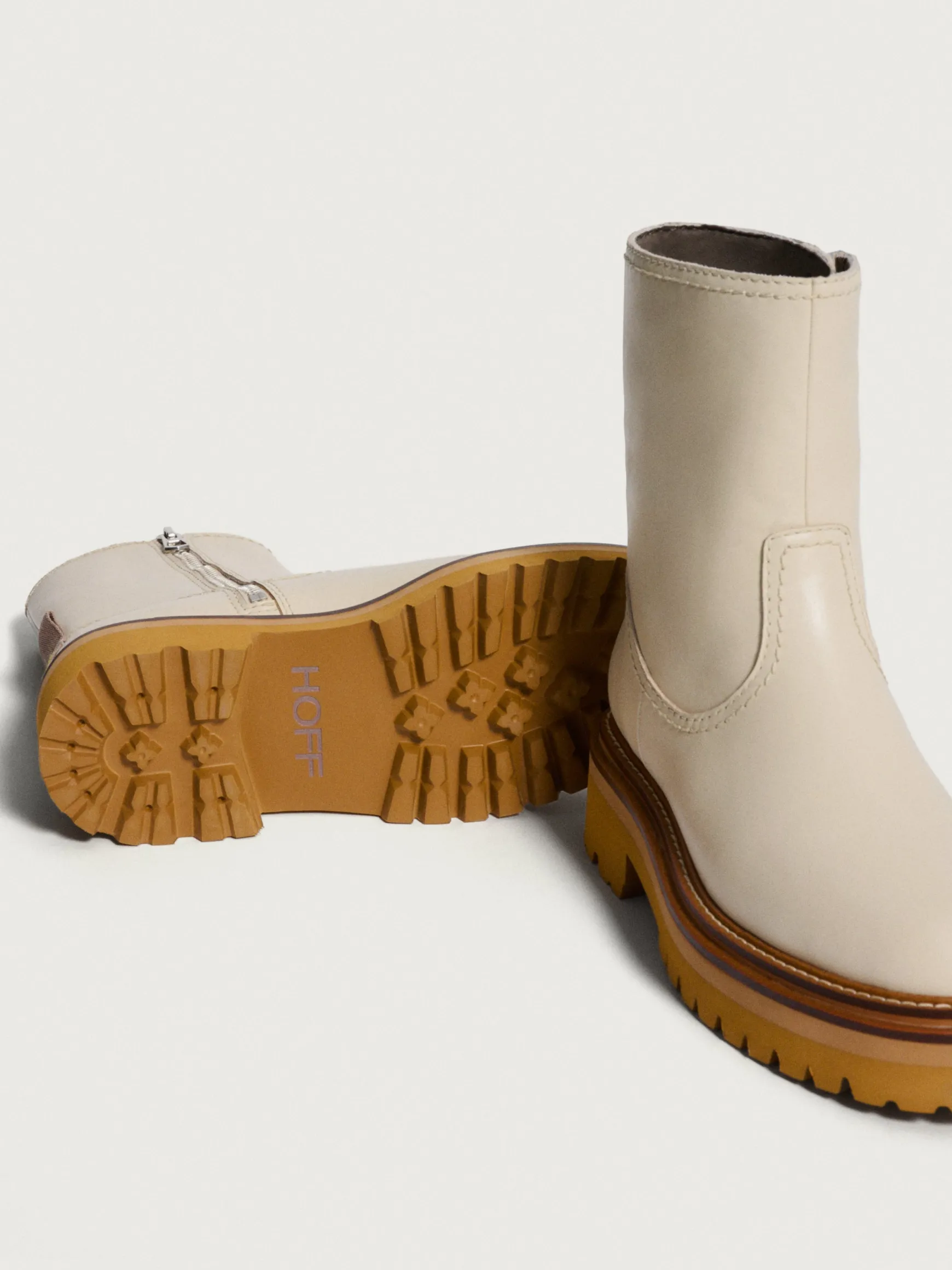BOTA PIEL OFFICE OFF WHITE