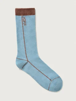 CALCETÍN CON DETALLE RAYA AZUL